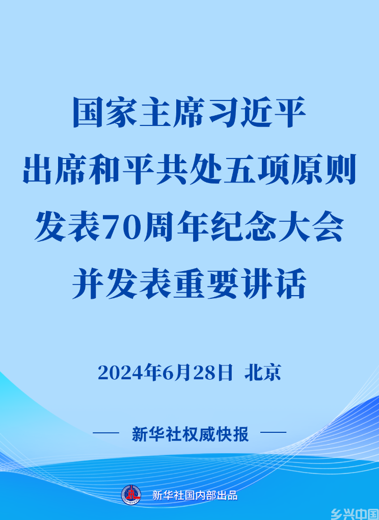 习近平出席和平共处五项原则发表70周年纪念大会并发表重要讲话(图1)