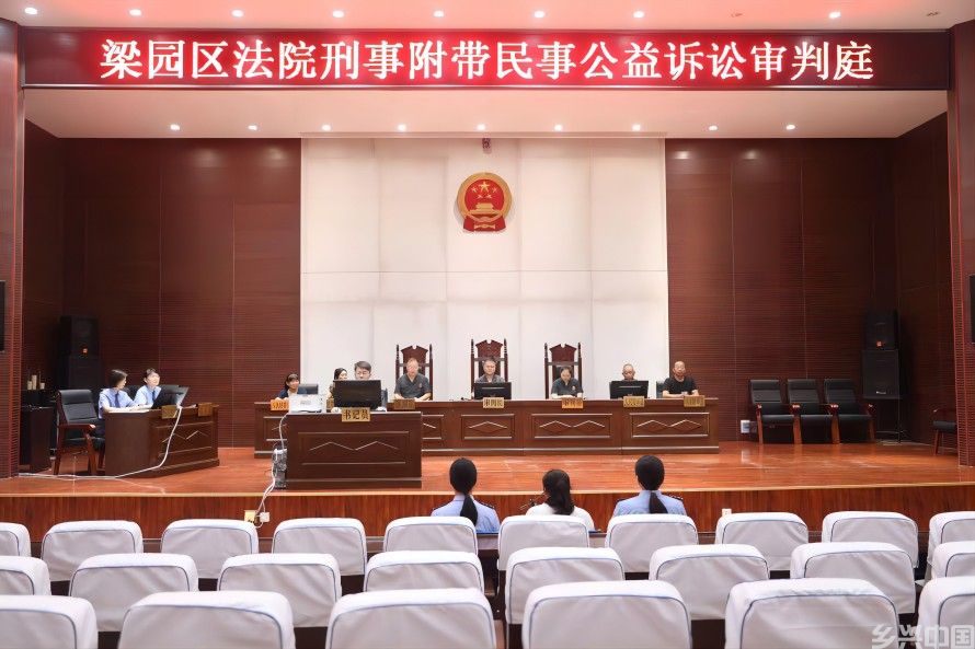 商丘梁园区法院公开审理一起刑事附带民事公益诉讼案(图1)